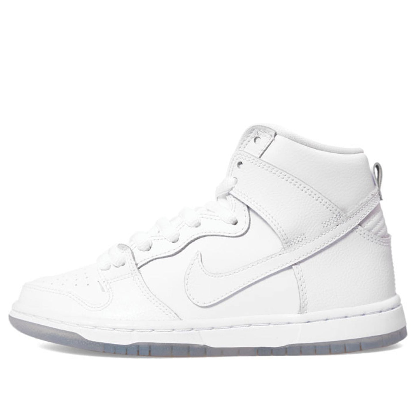 Nike SB Skateboard Dunk High Pro 'White Ice' White/White-Light Base Grey-White 305050-113 sneakmarks