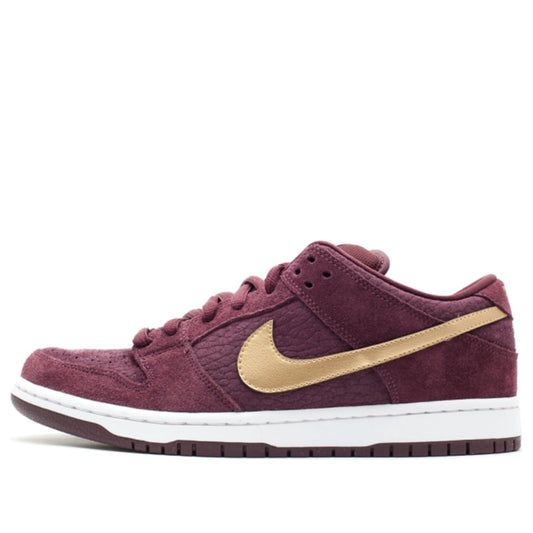 Nike Dunk Low Pro SB Skateboard 'UK Passport' Deep Burgundy/Metallic Gold 304292-600 sneakmarks