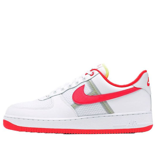 Nike Air Force 1 Low 'Transparent White Crimson' White/Bright Crimson-Barely Volt CI0060-102