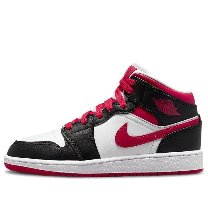 Air Jordan 1 Mid (GS) White Very Berry 554725-016