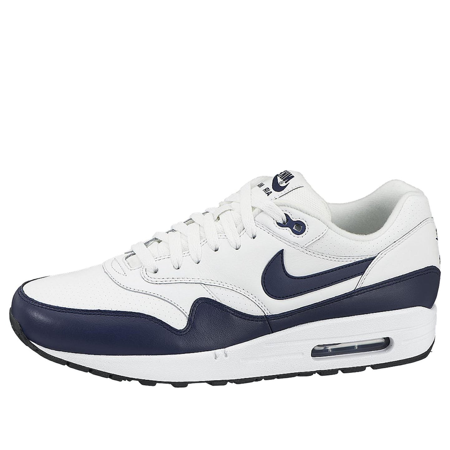 Nike Air Max 1 Leather 'Midnight Navy' Summit White/Midnight Navy/Neutral Grey 654466-101