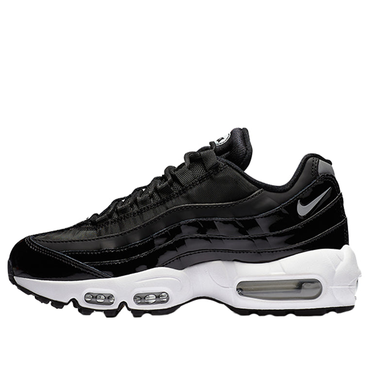 Womens Air Max 95 SE Premium 'Black Patent Leather' Black/Black-Cool Grey-Reflect Silver AH8697-001