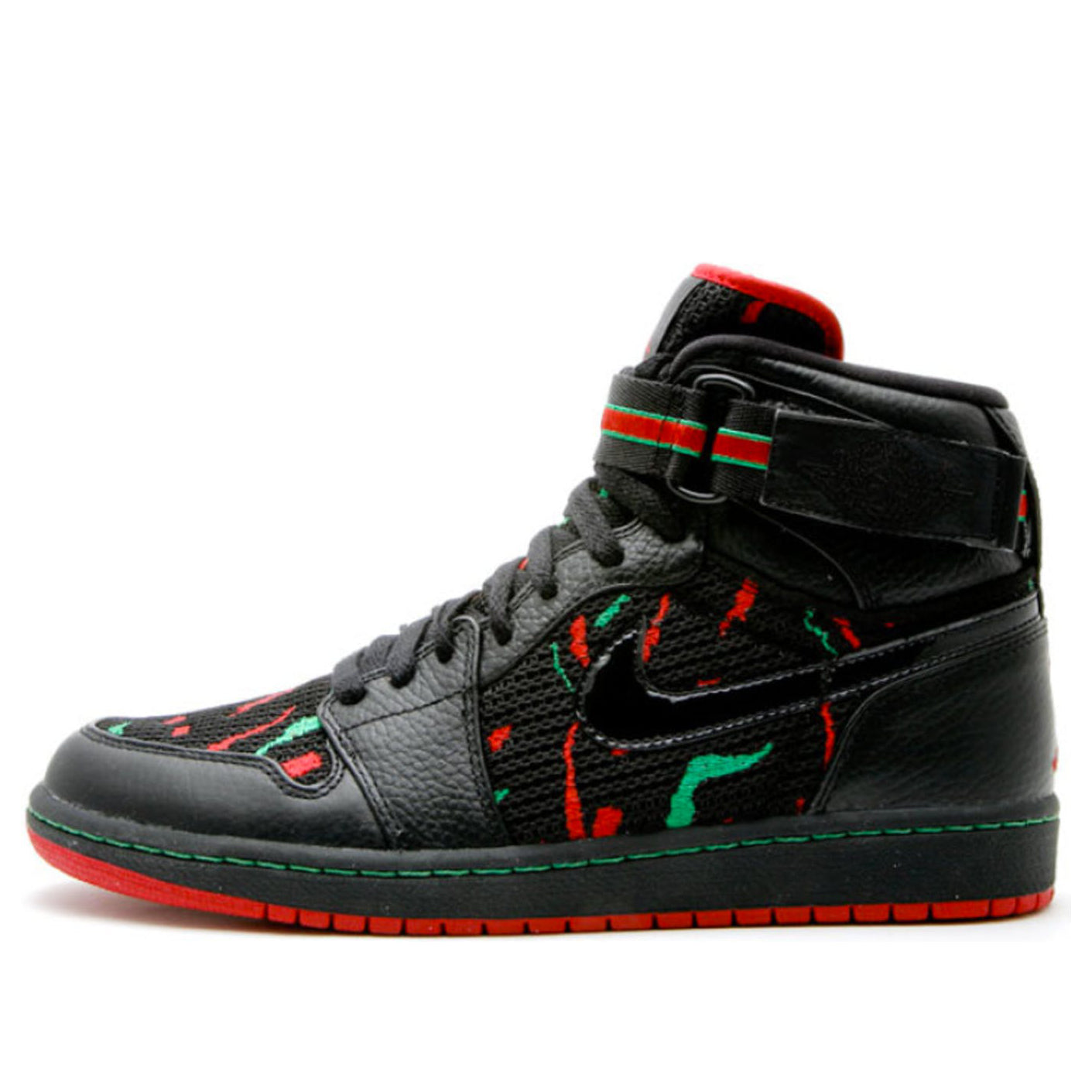 Air Jordan 1 High Strap 'A Tribe Called Quest' Black/Varsity Red-Clssc Green 342132-062