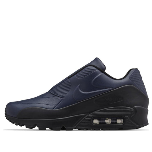 Nike Sacai x Womens WMNS Air Max 90 'Obsidian' Obsidian/Obsidian-Black 804550-440 sneakmarks