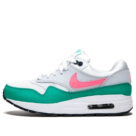 Nike Air Max 1 GS 'Watermelon' Summit White/Sunset Pulse/Kinetic Green 807602-105