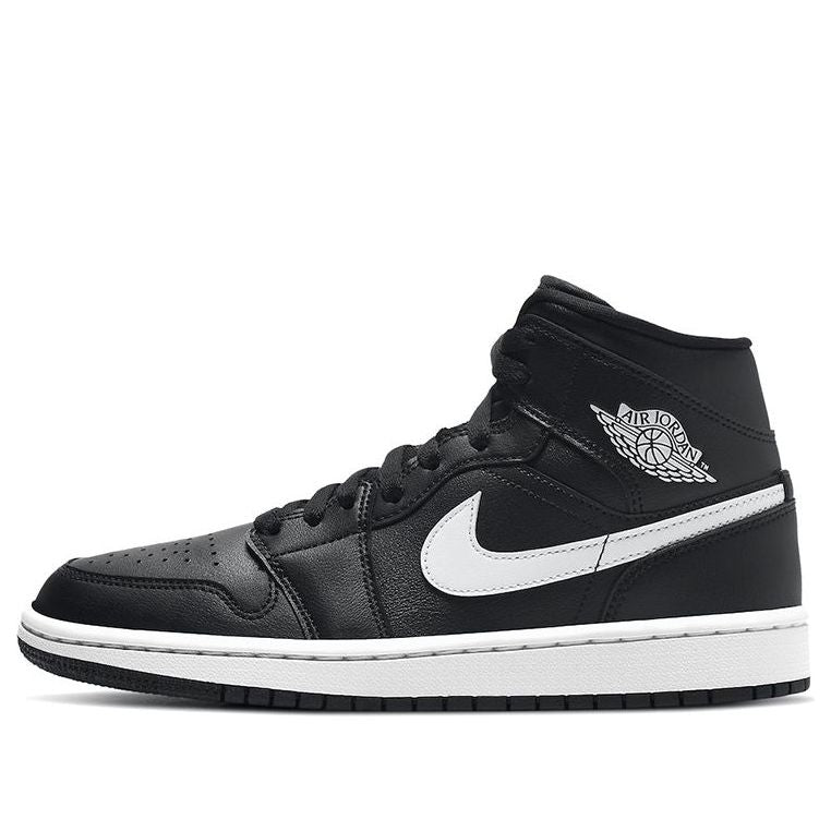 Womens WMNS Air Jordan 1 Mid 'Black White' Black/White BQ6472-011