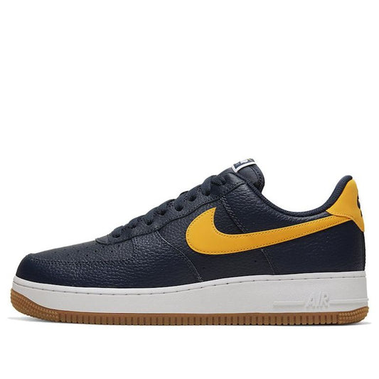 Nike Air Force 1 Low 'Michigan' Obsidian/White/Gum Medium Brown/University Gold CI0057-400