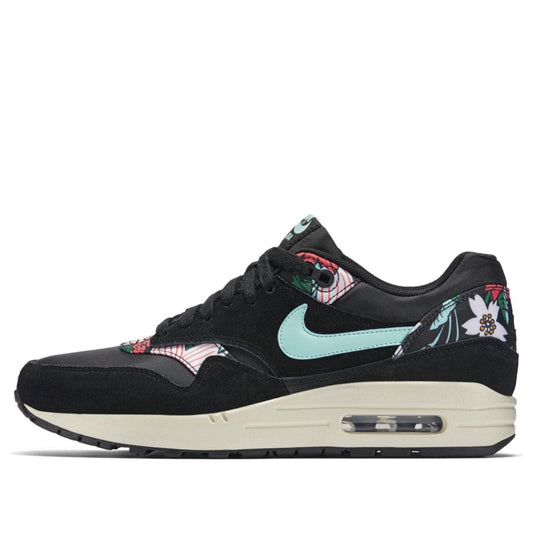 Nike Womens Air Max 1 Print 'Aloha Black' Black/Artisan Teal/Black/Sail 528898-003