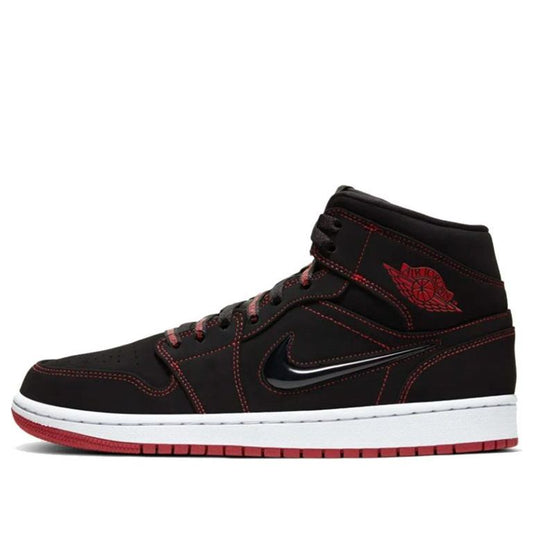 Air Jordan 1 Mid Fearless - Black Gym Red CK5665-062