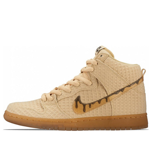 Nike SB Skateboard Dunk High Premium Hemp 'Waffle' Flat Gold Star/Classic Brown 313171-722 sneakmarks