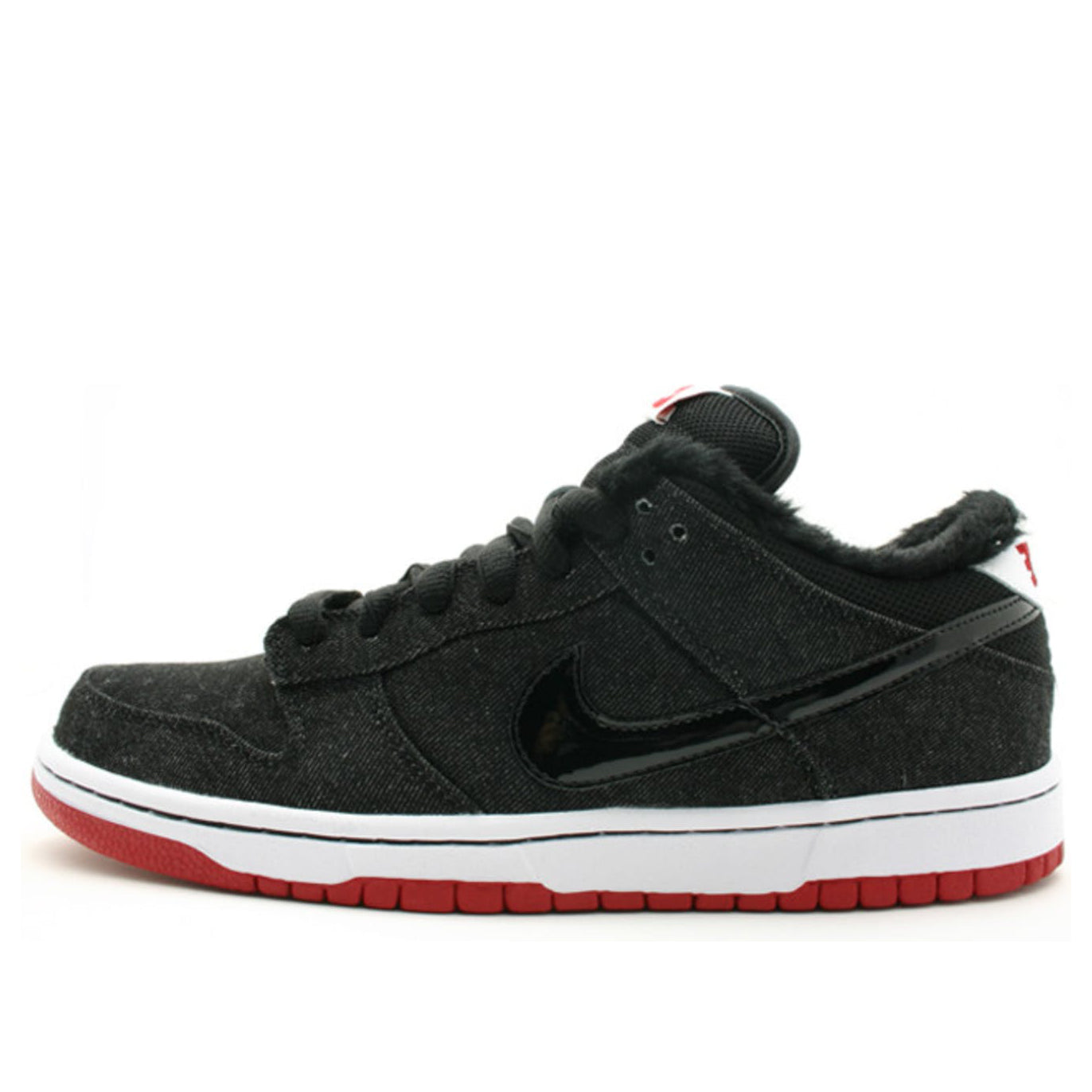 Nike Dunk Low Premium SB Skateboard 'Larry Perkins' Black/Black-Varsity Red 313170-007 sneakmarks