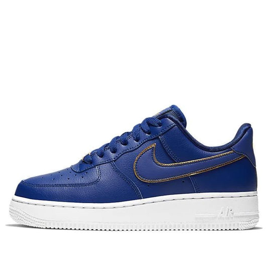 Nike Womens Air Force 1 Low 'Blue Gold Swoosh' AO2132-401