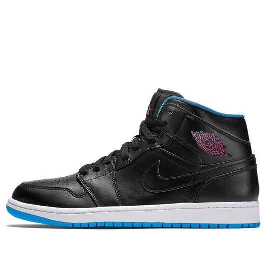 Air Jordan 1 Mid 'Radio Raheem' Black/Fire Pink-Photo Blue 554724-029