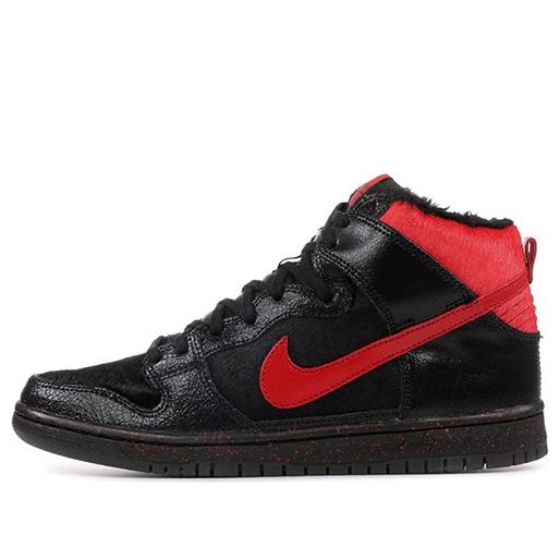 Nike Dunk High Pro Premium SB Skateboard 'Krampus' Black/Gym Red 554673-006 sneakmarks