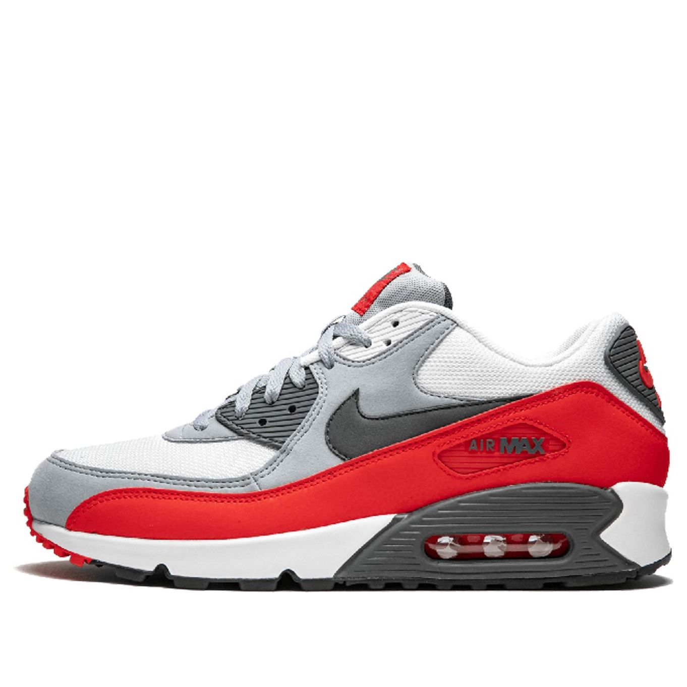 Nike Air Max 90 Essential Wolf Grey Challenge Red 537384-039 KICKSOVER