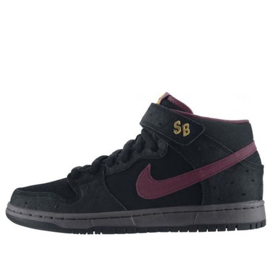 Nike Dunk Mid Pro Sb Black/Cherrywood Red-Light Graphite 314383-060 sneakmarks