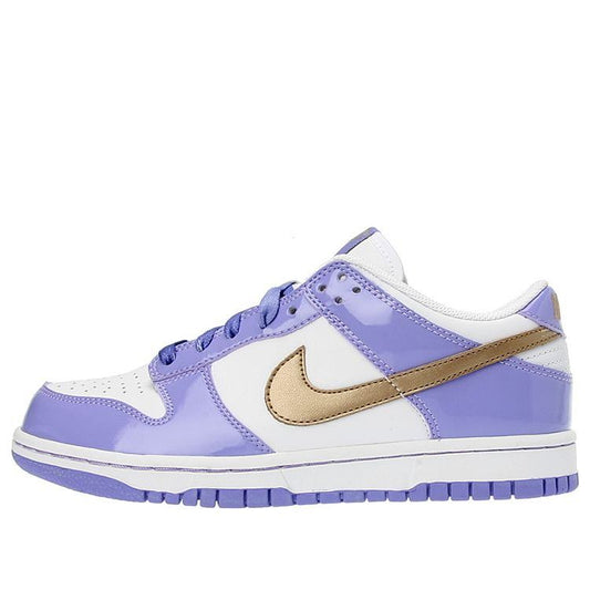 Nike Womens WMNS Dunk Low White/Blue-Grape Cooler 309324-191 sneakmarks