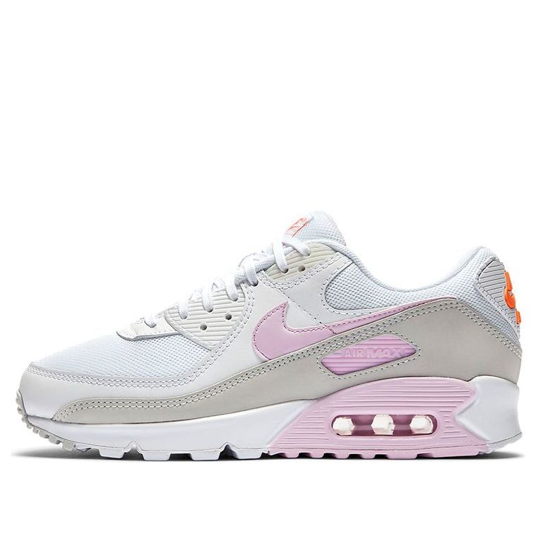 Womens Air Max 90 'White Pink Foam' White/Total Orange/Photon Dust/Pink Foam CZ0371-100 KICKSOVER