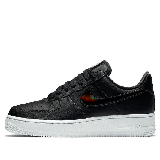 Nike Womens Air Force 1 Low 'Black Iridescent' Black/Black/White CJ1646-001