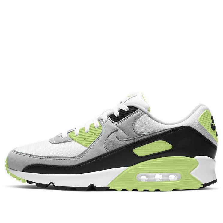 Air Max 90 'Lime' White/Light Smoke Grey/Black/Particle Grey CW5458-100 KICKSOVER