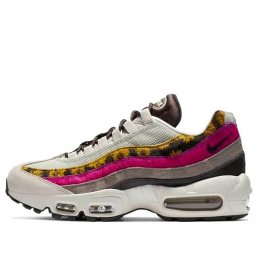 Nike Womens Air Max 95 Premium 'Animal Floral Prints' Light Bone/White/Velvet Brown/Olive Grey/Pink Blast/Poison Green CZ8102-001