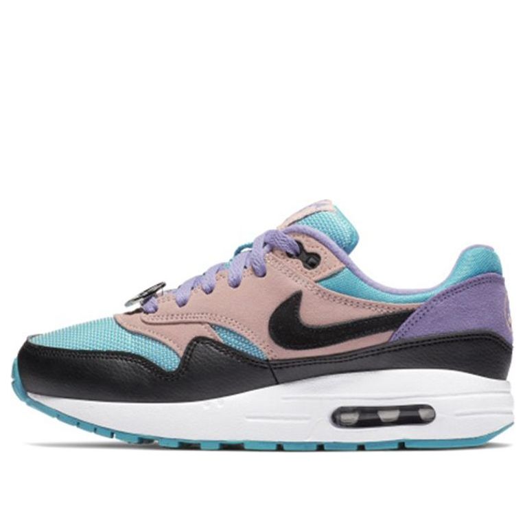 Nike Air Max 1 GS 'Have A Day' Black/White/Space Purple/Bleached Coral AT8131-001