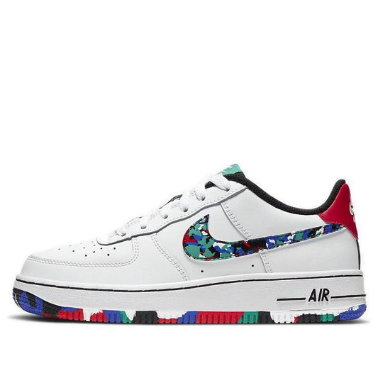 Nike Air Force 1 Low GS 'Crayon White Multi' White/Hyper Blue/Neptune Green/Multi-Color CU4632-100