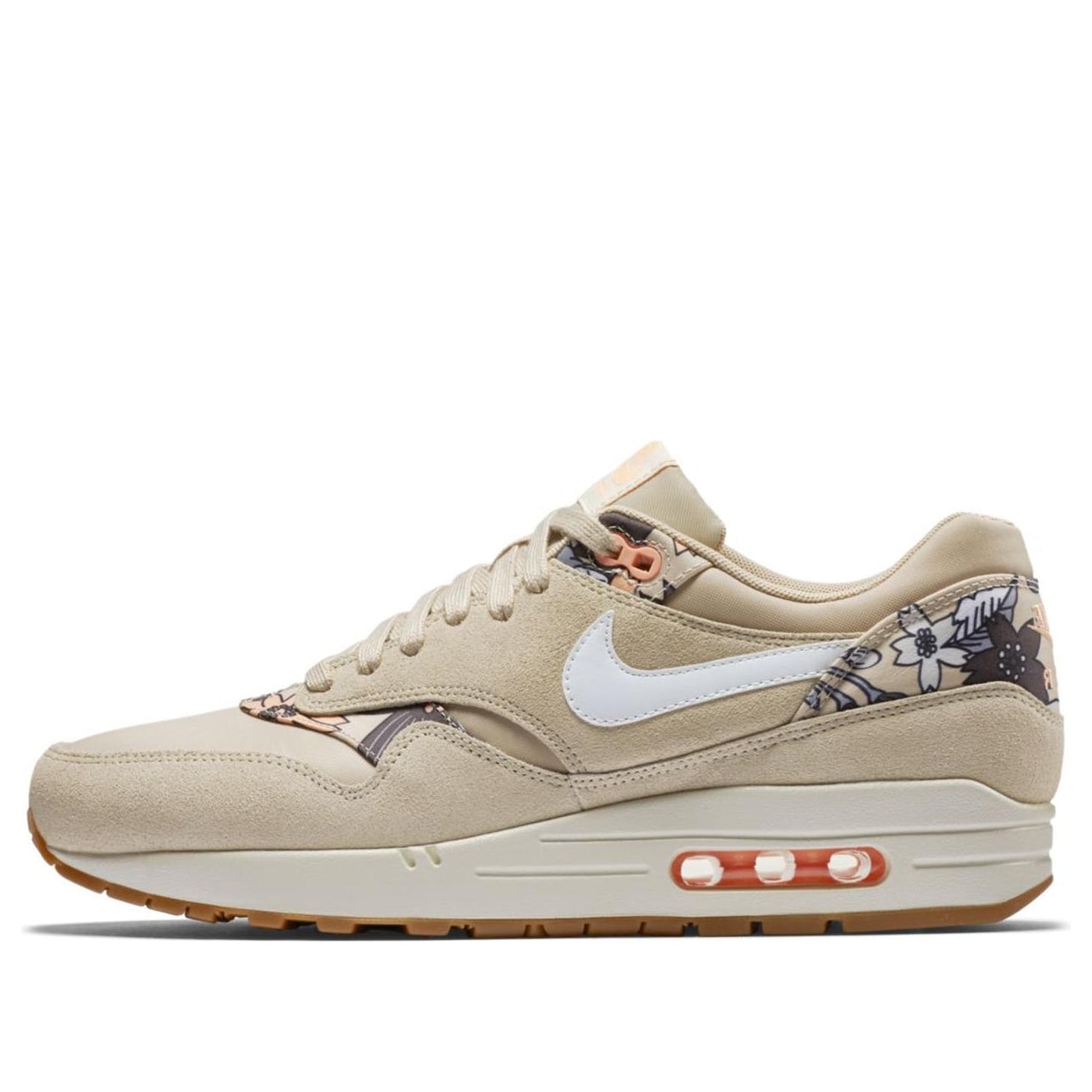 Womens Air Max 1 'Aloha Print' Rattan/Sail/Rattan/Sunset Glow 528898-200