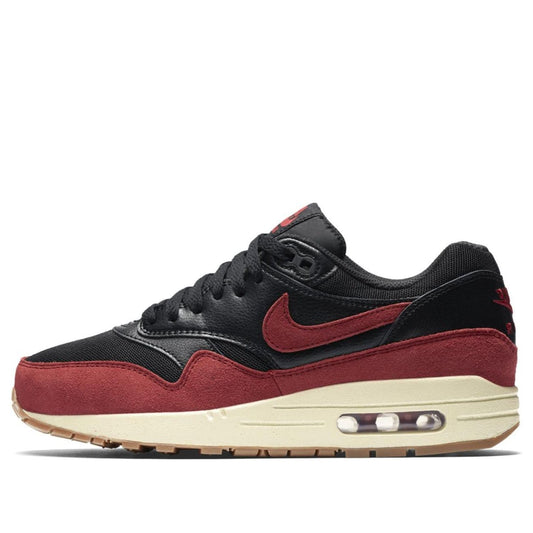 Nike Womens Air Max 1 Essential Black Gym Red 599820-018