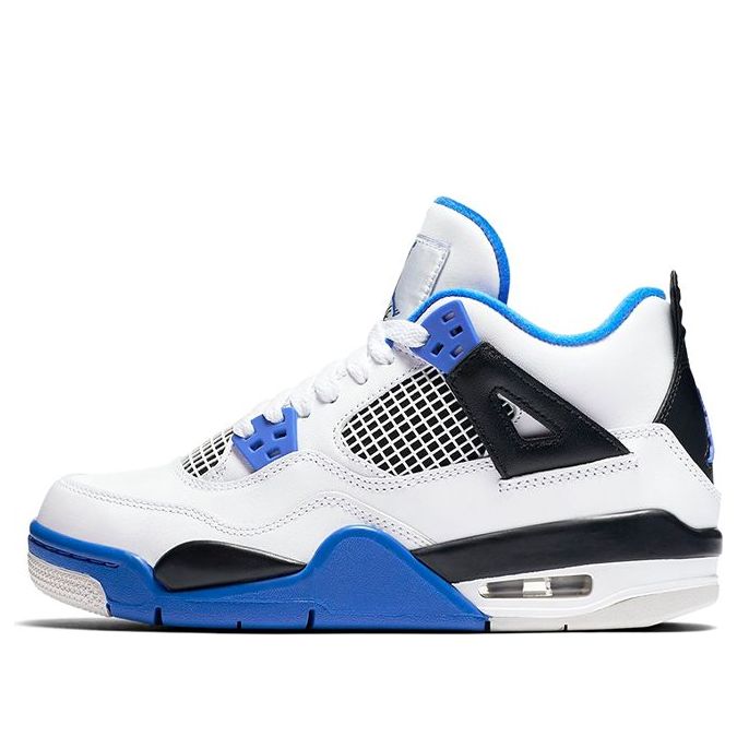 Air Jordan 4 Retro BG White - Motorsports 408452-117