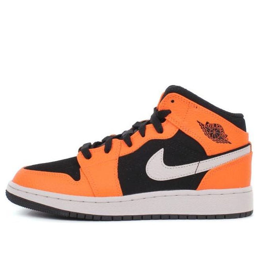 Air Jordan 1 Mid GS Black Vivid Orange 554725-062