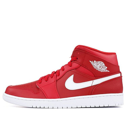 Air Jordan 1 Mid Red White 554724-600