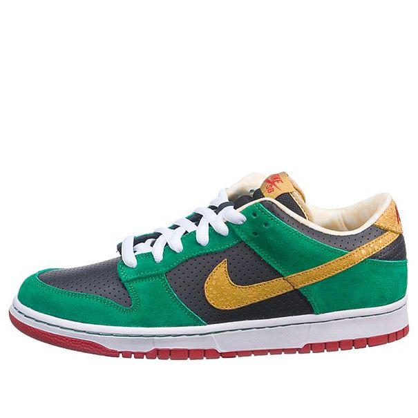 Nike Dunk Low Premium SB Skateboard 'High Life' Black/Metallic Gold-Pine Green 313170-008 sneakmarks