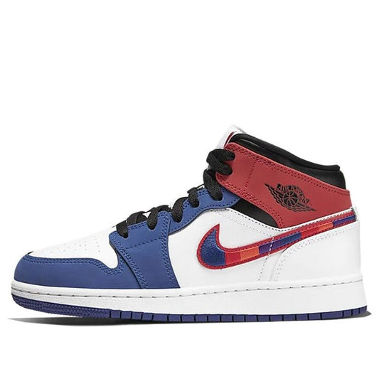 Air Jordan 1 Mid SE GS White University Blue BQ6931-146