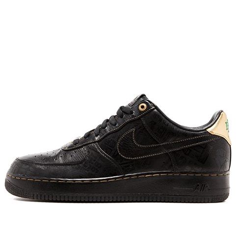 Nike Air Force 1 Low Premium 'Black History Month' 2011 Black/Black-Metallic Gold 453419-007