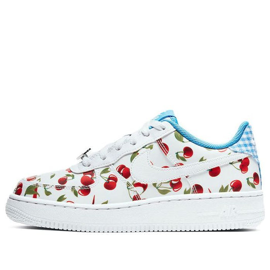 Nike Air Force 1 Low'Cherry' GS White/White/University Blue/Track Red CJ4094-100