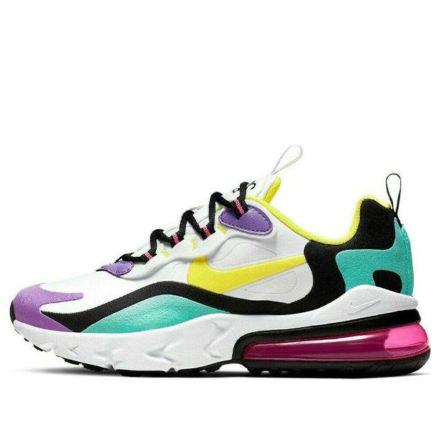 Nike Air Max 270 React PS 'Bright Violet' White/Dynamic Yellow-Black-Bright Violet BQ0102-101