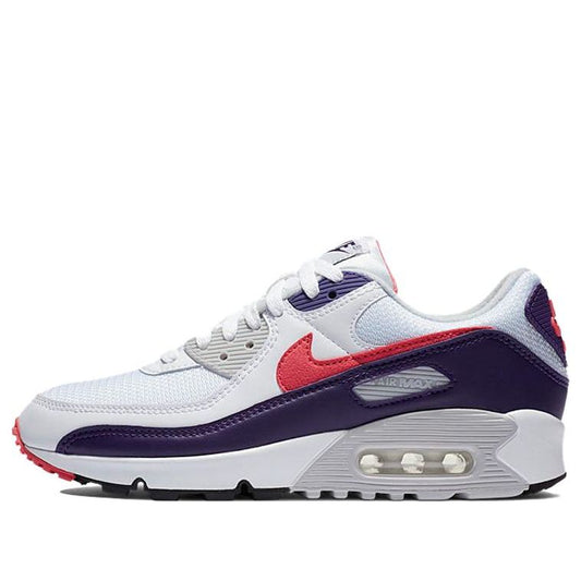 Womens Air Max 90 'Eggplant' White/Eggplant/Flare/Zen Grey CW1360-100 KICKSOVER