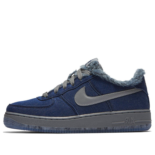 Nike Air Force 1 Low Pinnacle QS'Werewolf' GS Blue Void/Cool Grey-Metallic Silver AJ4234-400