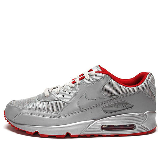 Nike Air Max 90 Mtllc Slvr/Mttc Slvr-Sprt Rd 325018-009 KICKSOVER